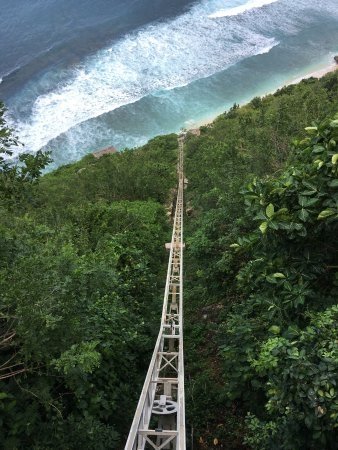 Bvlgari Resort Bali inclined elevator 180 meters cliff descent Uluwatu Indian Ocean best luxury resort Indonesia 2026