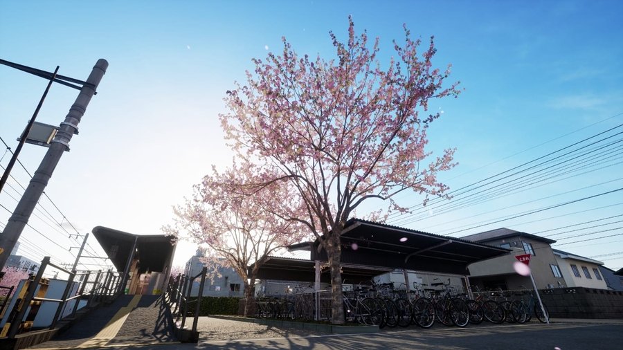 The Sakura Spring season in Running Train. &nbsp;Built in Unreal Engine 5 by one developer in Surabaya.