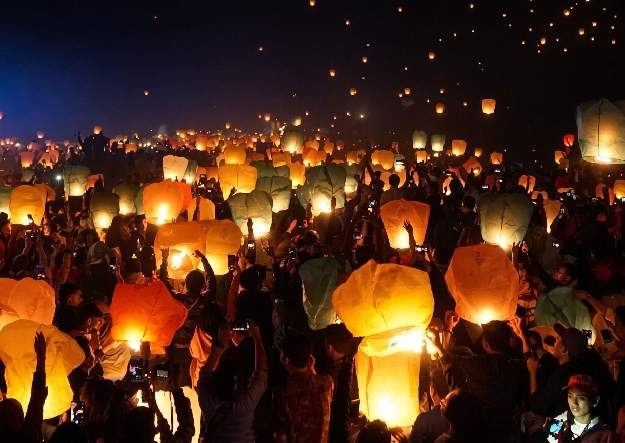 LENTERNE FESTIVAL DE PARIS 2023: A MESMERIZING NIGHT OF LIGHTS AND CULTURE AT PARANGTRITIS BEACH